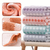 Luxe surdimensionné microfibre corail polaire serviette de bain imprimé carré Spa salle de bain couverture absorbant cheveux secs cadeau transfrontalier