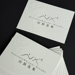 Biglietto Personalizzato in Carta di Cotone da 600g con Stampa Monocromatica Incisa, Biglietto da Visita di Lusso Personalizzabile, <span class=keywords><strong>Cartolina</strong></span> <span class=keywords><strong>Regalo</strong></span> per Aziende - Product Image 2