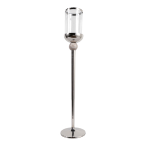 Portacandele contemporaneo in vetro per candele a pilastro, centrotavola - Product Image 4