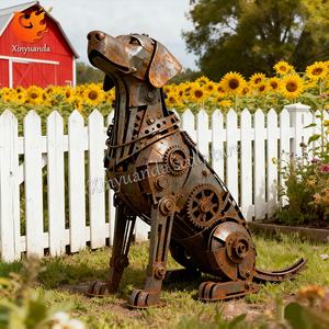 Escultura de Perro de Metal Reciclado, Decoración de Jardín de Estilo Industrial, Adorno para Patio, Popular en Internet - Product Image 4