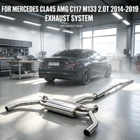 Échappement Catback Valvetronic à haut débit en acier inoxydable 304, directement de l'usine, compatible avec Mercedes CLA45 AMG C117 M133 2.0T 2014-2019