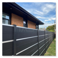 Clôture de jardin moderne en composite bois-plastique à installation facile, treillis, clôture d'intimité pour terrasse, service de modélisation 3D, matériau du cadre