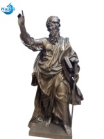 Figurines en bronze de Saint Paul et Saint Pierre pour usage liturgique