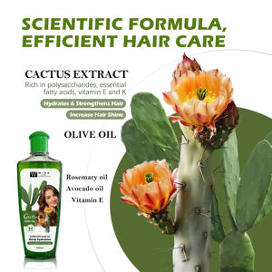 Aceite Capilar de <span class=keywords><strong>Cactus</strong></span> 200ml, Sérum Capilar a <span class=keywords><strong>Base</strong></span> de Plantas, Ligero para Todo Tipo de Cabello, Hidratación Duradera, Reduce el Frizz, Aumenta el Brillo - Product Image 2