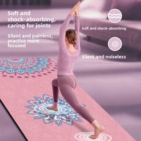 Tapis de yoga artistique épaissi en microfibre 1,5 mm antidérapant pliable durable professionnel pour studio avec sac de transport insonorisé