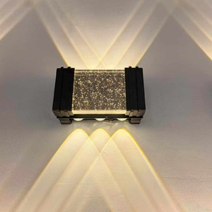 Up and Down Luminous 12/16/24W Modern Crystal Wall Lamp Aluminum Waterproof IP65 Balcony Corridor Landscape Garden Lamp - Product Image 1