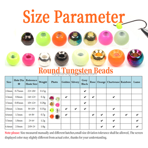 Perles de pêche en gros perles de tungstène rondes colorées matériel de montage de mouches <span class=keywords><strong>truite</strong></span> pêche à <span class=keywords><strong>la</strong></span> mouche perle tête plombs balle attirail - Product Image 2