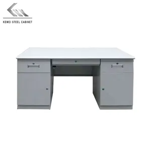 Steel Office Desk With 6 Drawers Metal Student Study Table With Locker Factory Cheap Price Iron Computer Table