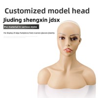 Support de présentation de perruques en plastique pour adultes, pour femmes et hommes, support de mannequin tête