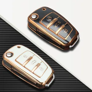 Nuovo TPU Car Remote Key Case Cover Fob per Audi A1 A3 A4 A6 Q3 Q7 TT Protector Shell Keyless Holder portachiavi Bag accessori Auto