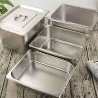 Plateaux Gastronorm 176*162*150mm Récipients de cuisine Récipient alimentaire en acier inoxydable GN Pan