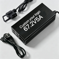 Chargeur de scooter Mangosteen 67,2V 5A avec éclairage LED, garantie de 24 mois pour les E-choppers M1/M1P/M2/V8 (CE/FCC)