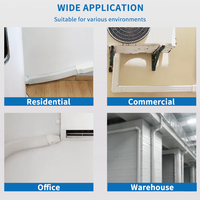 Couverture décorative en PVC blanc résistant aux UV pour unité extérieure de climatiseur split, kit de protection contre les intempéries pour ligne de tuyauterie