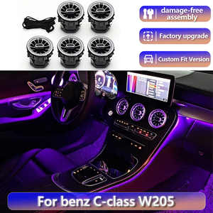 ไฟสตรีมเมอร์สี RGB สำหรับ W213 E53 E-class ปี 2016-2023 ไฟ Ambient Light รถยนต์ ชุดติดตั้งลำโพง 4D แบบใหม่ 64 สี ติดตั้งช่องแอร์ได้อย่างแม่นยำ - Product Image 2