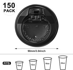 ฝาปิดแก้วกาแฟแบบใช้แล้วทิ้ง PP/PS เกรดอาหาร ป้องกันการรั่วซึม เป็นมิตรกับสิ่งแวดล้อม ปรับแต่งได้ สำหรับเครื่องดื่ม - Product Image 4