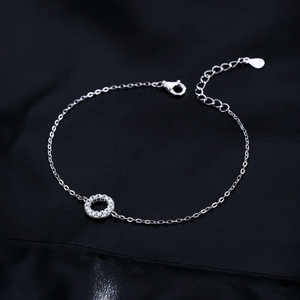 Pulsera de Cadena con Eslabones Redondos Calados de Plata de Ley 925 con Moissanita de Color D para Mujer, Joyería Fina - Product Image 5