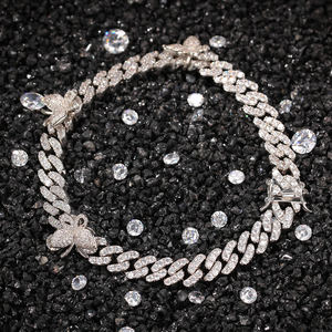 Nouvelle chevillère cubaine à petit papillon 2021, 9 mm, sertie <span class=keywords><strong>de</strong></span> CZ, chevillères cubaines pour femmes, hip hop, <span class=keywords><strong>rappeur</strong></span>, bijoux <span class=keywords><strong>de</strong></span> <span class=keywords><strong>pied</strong></span> scintillants - Product Image 2