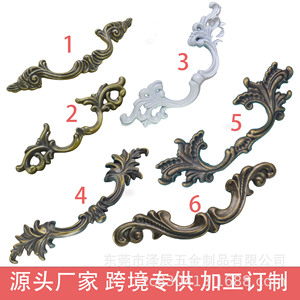 Furniture Handle Zinc Alloy Chinese Style Bow Shape Cabinet <b>Door</b> Hardware Durable 162mm <b>White</b> Painted - Product Image 4