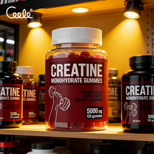 热销支持定制运动前补充剂肌肉肌酸一水合物软糖含5克能量增强肌酸软糖 - Product Image 1