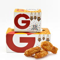 Boîte d'emballage alimentaire personnalisée pour hamburger de restaurant hot-dog boîte ronde à emporter en papier carton poulet frit et frites