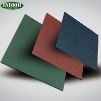 Meilleure vente de carrelage de garage non toxique en EPDM pour salle de sport à emboîtement dans un terrain de jeu extérieur vert d'une épaisseur de 15mm