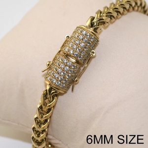 Pulsera de Tenis Franco <span class=keywords><strong>Cuba</strong></span> de Lujo con Incrustaciones de Diamantes Simulados, Edición de Oro de 14K, Personalizada, para Hombre y Mujer, Joyería de Moda 2021 - Product Image 3