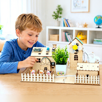 Kit STEM Zetok Smart Farm ESP32 IoT, Rompecabezas 3D de Madera Fácil de Ensamblar y Módulos Electrónicos para Aprender con IDE, para Niños de 8+ Años