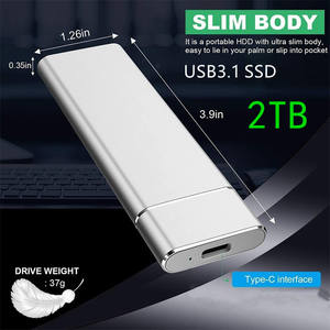 SSD แบบพกพา2TB 4TB 16TB 120GB ความเร็วสูง8TB จัดเก็บข้อมูลภายนอกฮาร์ดดิสก์สำหรับแล็ปท็อปฮาร์ดไดรฟ์ภายนอก Type-C 3.1 USB - Product Image 6