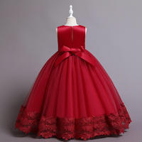 Nouvelle robe de princesse pour fille, ODM, enfants de 7 à 8 ans, luxueuse, mignonne, brodée de fleurs, à plusieurs couches, en tulle, à manches lanternes