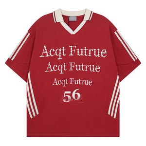 Camiseta de Manga Corta con Estampado de Letras Personalizable Estilo Vintage Y2K, Unisex, Deportiva, Holgada, Informal - Product Image 2