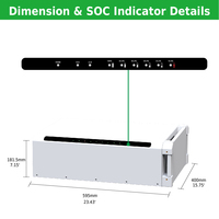 Batterie de stockage d'énergie domestique au lithium empilable pour système solaire, 5kWh, 10kWh, 20kWh, 30kWh, 40kWh, 48V, 100Ah, 200Ah, 400Ah, EN STOCK UE