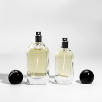 Cylindre de luxe personnalisé brun 30ml 50ml 100ml Bouteilles de parfum en verre vides personnalisées Vaporisateur de parfum Conteneur de parfum en gros
