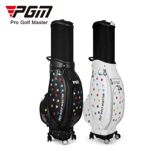 PGM QB138 Korea Style Custom Tour Golf Bag White Golf Bag With Wheels