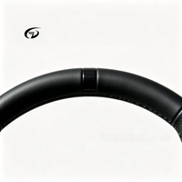 Volant de direction personnalisé en cuir véritable noir et carbone pour Mercedes-Benz W117 Classe E et Classe G