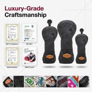 Fundas Personalizadas para Palos de Golf con Logotipo Bordado de Fábrica, Fundas para Driver de Golf, Fundas Personalizadas para la Cabeza del Palo de Golf - Product Image 1