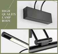 Lampe murale LED sans perçage à double courbure pour miroir, étanche, pour salle de bain, avec support en fer
