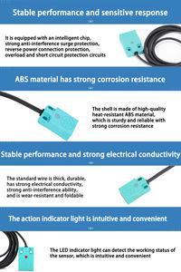 Fabricante de CNTD Sensor de proximidad distancia de detección de tipo <span class=keywords><strong>cuadrado</strong></span> 5mm salidas de dos cables 500Hz NPN para IP67 industrial - Product Image 5