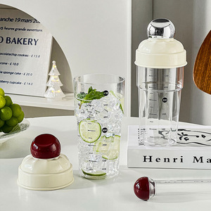 Cocktail Shaker Cup With Measurement Marks 500Ml Plastic For Cocktail Making And Drink Mixing - Product Image 4