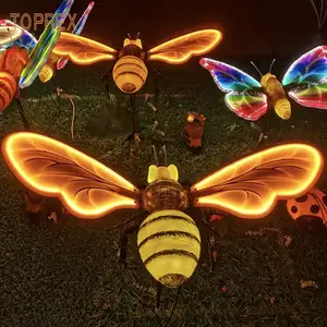 Không thấm nước LED côn trùng côn trùng mô hình công viên trang trí sân vườn 3D động vật chuồn chuồn Motif ánh sáng cho Giáng sinh Halloween