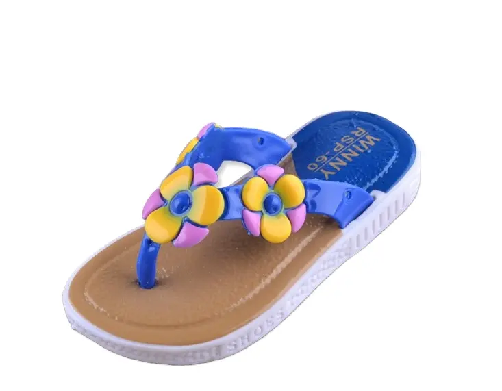 2023 New Arrival Popular Flip Flop Flowers Cute Girls Kids Slippers Shoes