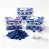 Poudre de peptide de cuivre bleu GHK-Cu 99% de la marque WV, matière première cosmétique, 25 kg pour produits capillaires, formule moléculaire CAS 89030955