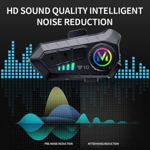 Xe Máy Mũ bảo hiểm <span class=keywords><strong>intercom</strong></span> không thấm nước cho tai nghe bluetooth với FM âm thanh âm nhạc trộn & chia sẻ thép không gỉ tính năng - Product Image 6