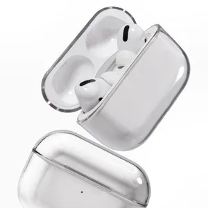 Transparent PC Earphone Case Hard Shell Cover For Apple AirPod Wireless Headset compatible Headphone Protective Sleeve