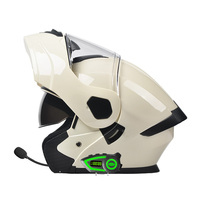 Casque modulaire de moto DOT personnalisé en gros avec double visière, casque rabattable avec Bluetooth, ensemble de trois pièces avec gants, directement de l'usine
