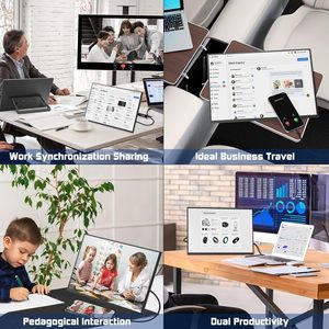 Moniteur portable FHD 1080P de 18,5 pouces |   <span class=keywords><strong>Écran</strong></span> IPS Plug & Play pour ordinateur portable, Mac, téléphone, protection des yeux, anti-lumière bleue, <span class=keywords><strong>deuxième</strong></span> <span class=keywords><strong>écran</strong></span> - Product Image 2