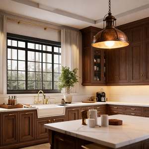 Ensemble de meubles de cuisine complet en bois massif de style Shaker, prêt à assembler, Balom, mobilier de cuisine moderne de luxe pour la maison - Product Image 6