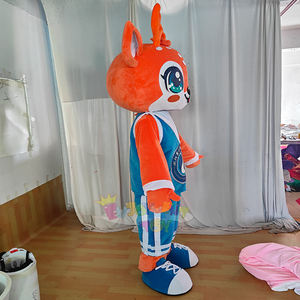 <span class=keywords><strong>Disfraz</strong></span> personalizado de Mascota de ciervo <span class=keywords><strong>rosa</strong></span>/naranja 1,7 m/1,8 m/1,9 m/2M lindo traje de ciervo de dibujos animados para evento Fiesta Navidad Carnaval - Product Image 5