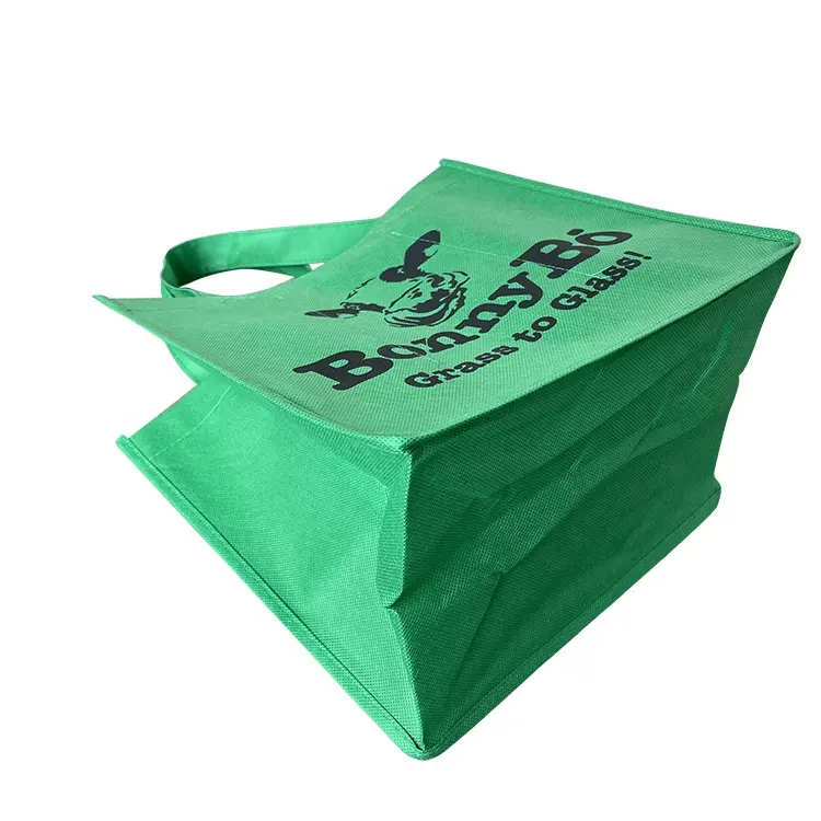 Stampa personalizzata all'ingrosso personalizzata verde OEM eco-friendly riutilizzabile 6 bottiglie borsa per vino non tessuta