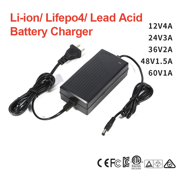 Bmax Li-ion/Lifepo4/Lead Acid Battery Power Adapter AC EU/US/UK/AU 42V2A 5.5*2.5MM 1.2m Cable 84W Electric Scooter Power Supply
