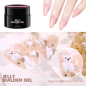 مجموعة جل بناء الأظافر LED للصالونات، طلاء جل فرنسي، مجموعة بناء الأظافر الصلبة بعبوات 1 كجم، طلاء وردي ناعم للتمديد - Product Image 6